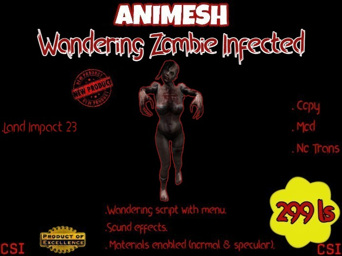 AniMesh Wandering Zombie Infected (box)