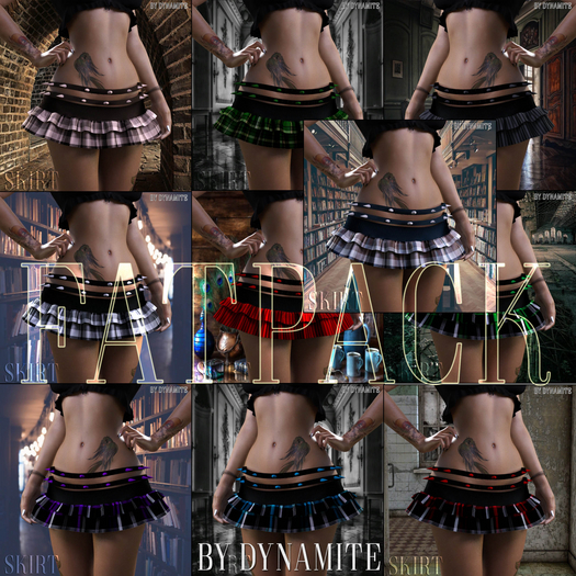 FATPACK Plaid Spiked Skirt