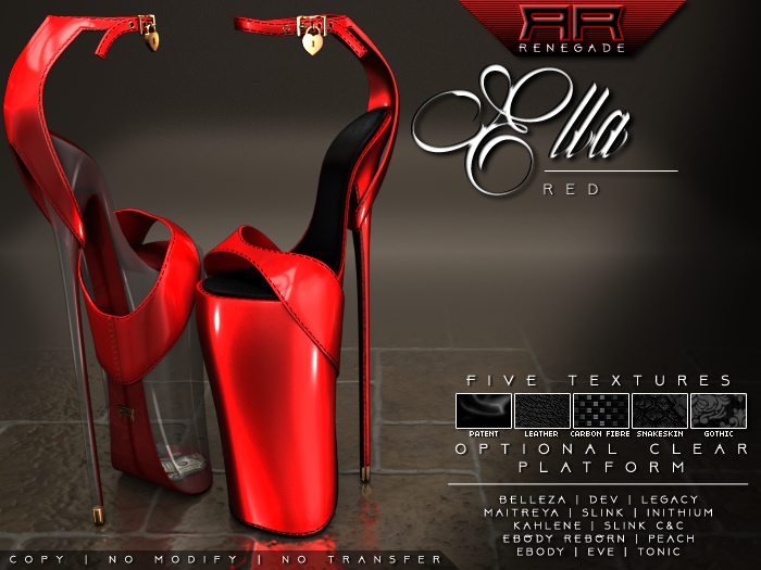 [Renegade] Ella Platform Heels - Red