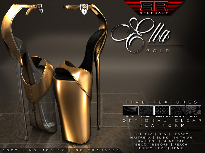 [Renegade] Ella Platform Heels - Gold