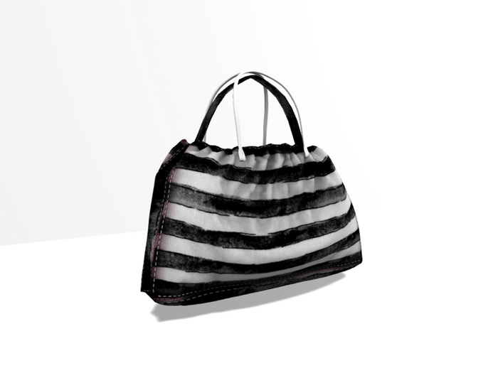 Striped mesh bag * resize
