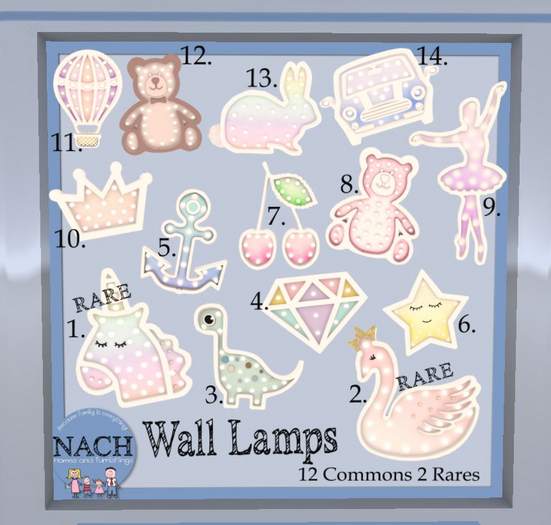 1. NACH Wall Lamp Unicorn RARE