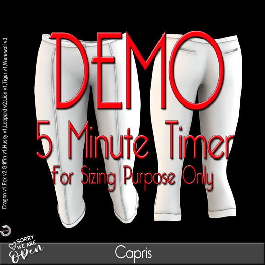 DEMO SWO Capris for Jomo Female Avatars