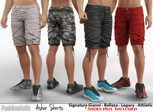 Asher Male Shorts Fatpack Colors - Signature Gianni, Belleza Jake , Legacy - FashionNatic
