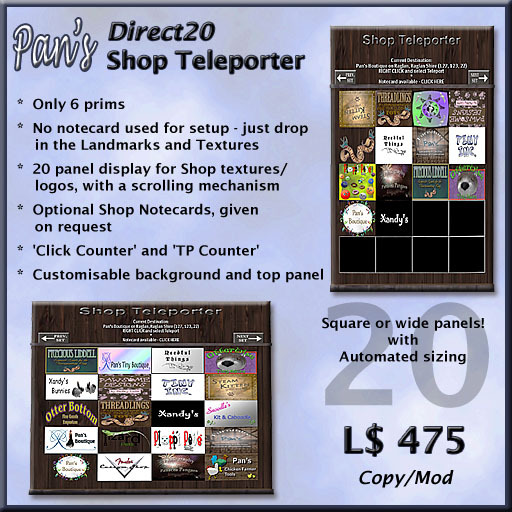 Pan's Direct20 Shop Teleporter 