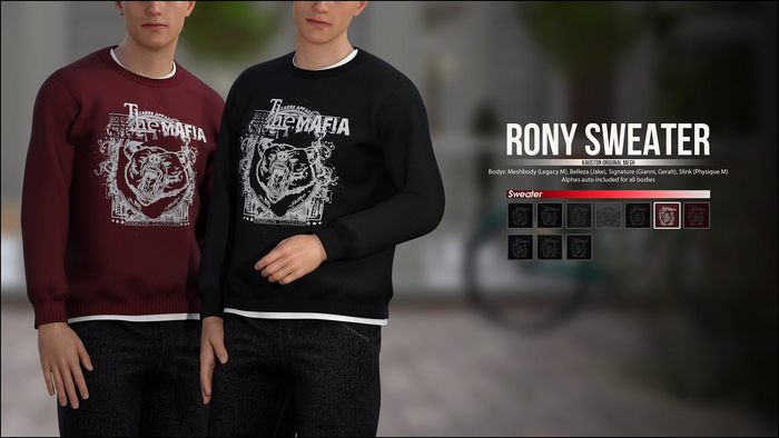 [Kauston] Rony Sweater (Dark Red)
