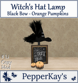 [PK] Witch Hat Lamp -Black & Orange (BOXED)