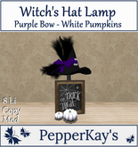 [PK] Witch Hat Lamp - Purple & White (BOXED)
