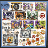 10. NACH Halloween Placemat - KittyWitch RARE