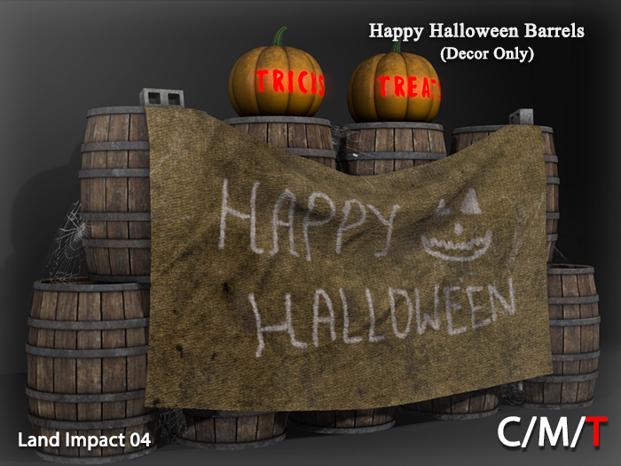 "Killer's" Happy Halloween Barrels (Decor Only)