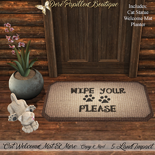 DPB Cat Welcome Mat & More - Wipe your paws please