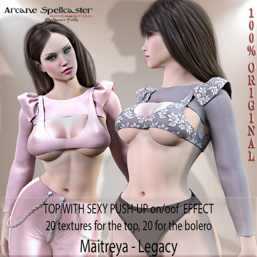 PUSH UP on / off effect Top Roberta PUSH-UP *Arcane Spellcaster*