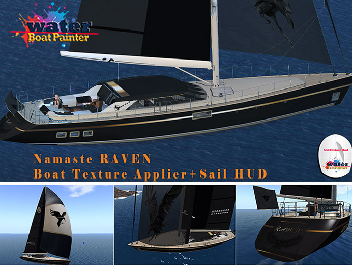 W:B:P:Namaste-Raven BOAT Texture Applier-Sail HUD