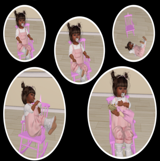 Rocking chair unicorn - pink