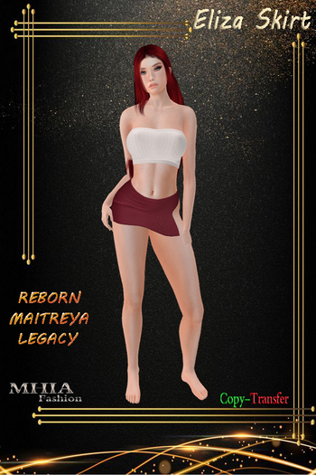 [MHIA] Eliza Skirt Wine Red