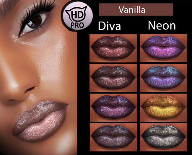 ::Modish:: Vanilla [Neon&Diva] CatwaHDPro-Lipstick set