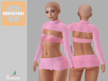 Bernstein . Kim knitted skirt & sweater . pink . Rebirth