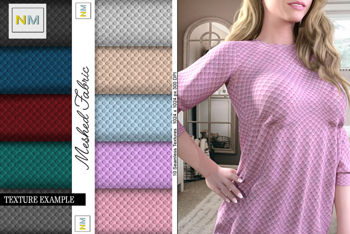Meshed Fabric Essentials Kit 10 Seamless Textures NM