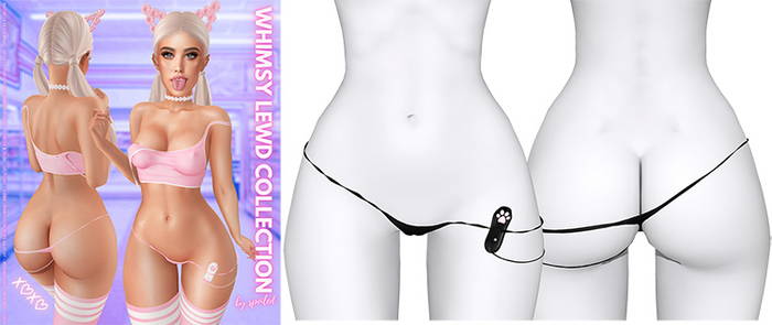 Spoiled - Whimsy Lewd Panties Black *Updated* for LaraX,Reborn,Phatpussy,Juicy Rolls & More