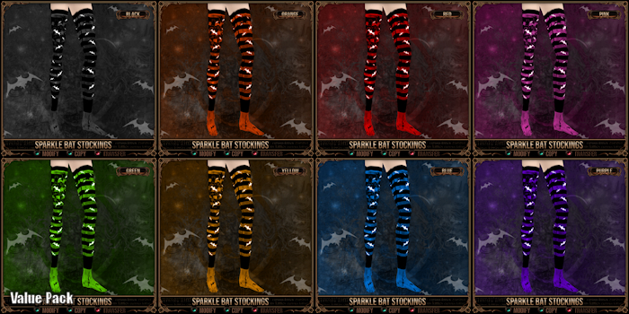 *C:K* Sparkle Bat Stockings - Value Pack