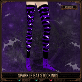 *C:K* Sparkle Bat Stockings - Purple