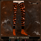 *C:K* Sparkle Bat Stockings - Orange