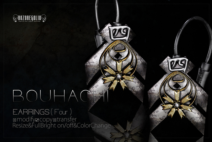 ROZOREGALIA_BOUHACHI*EARRINGS(Four)