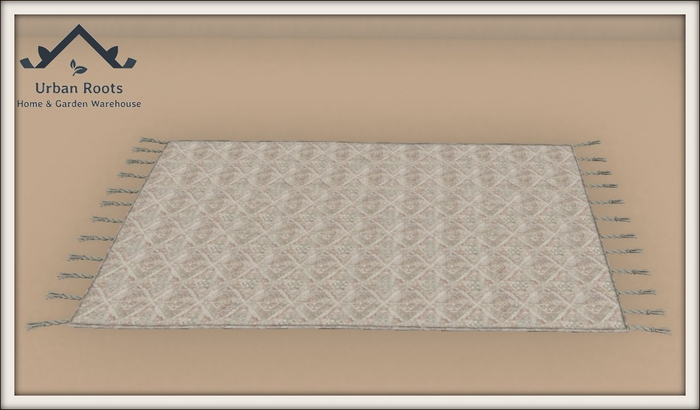 UR Cream Fringe Rug 
