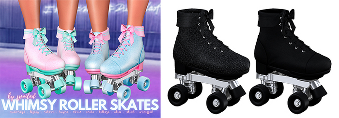 Spoiled - Whimsy Roller Skates Black