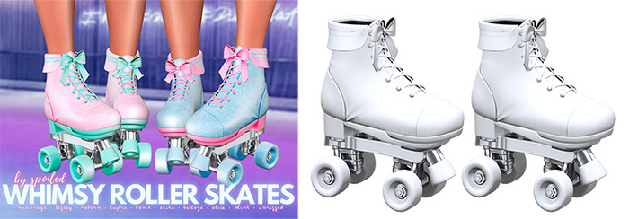 Spoiled - Whimsy Roller Skates White