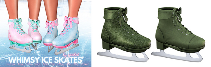 Spoiled - Whimsy Ice Skates Army Green