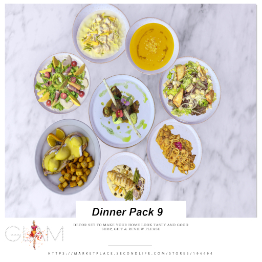 ***-Glam- Dinner Pack 9 (Decor Only Set)***