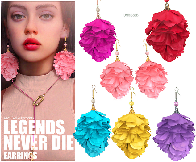 FAT PACK [MANDALA]LEGENDS NEVER DIE EARRING wear me.