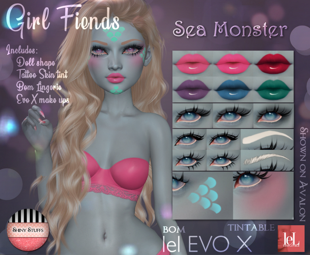 ~Shiny Stuffs~ Girl Fiends Sea Monster EvoX 