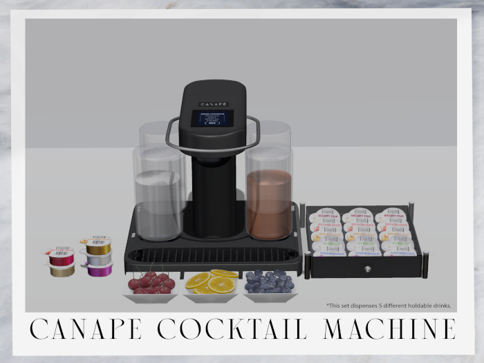 [Canape] Canape Cocktail Machine Black