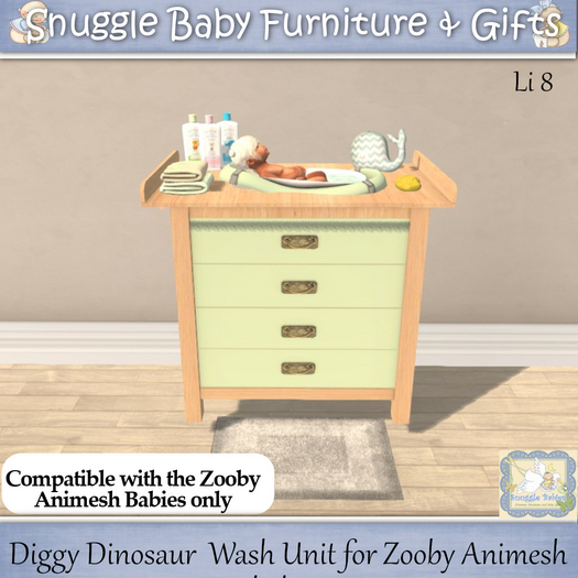 Diggy Dinosaur  Wash Unit for Zooby Animesh babies