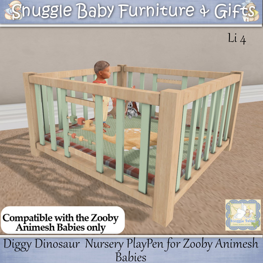 Diggy Dinosaur  Playpen for Zooby Animesh Babies 