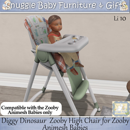 Diggy Dinosaur  High Chair for Zooby Animesh Babies 