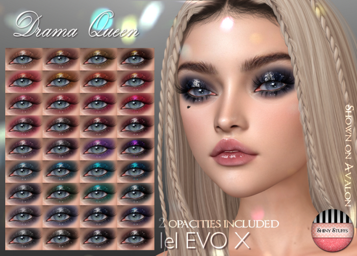 ~Shiny Stuffs~ Lelutka EvoX Drama Queen Shadows