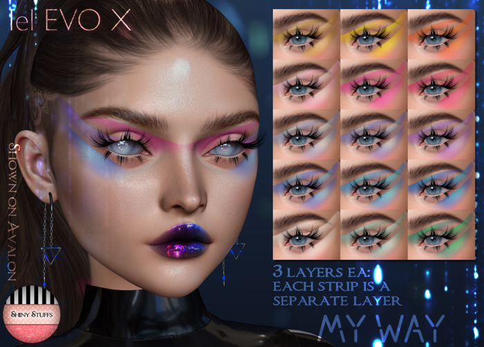 ~Shiny Stuffs~ Lelutka EvoX My Way Shadows 