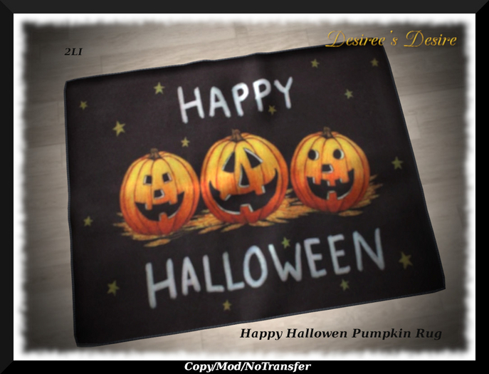 ::::Desiree's Desire:::: Happy Halloween Pumpkin Rug