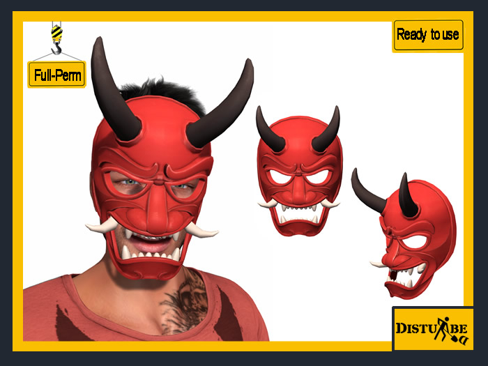 Second Life Marketplace - ::DisturbeD:: Halloween Red Devil Demon Mask ...