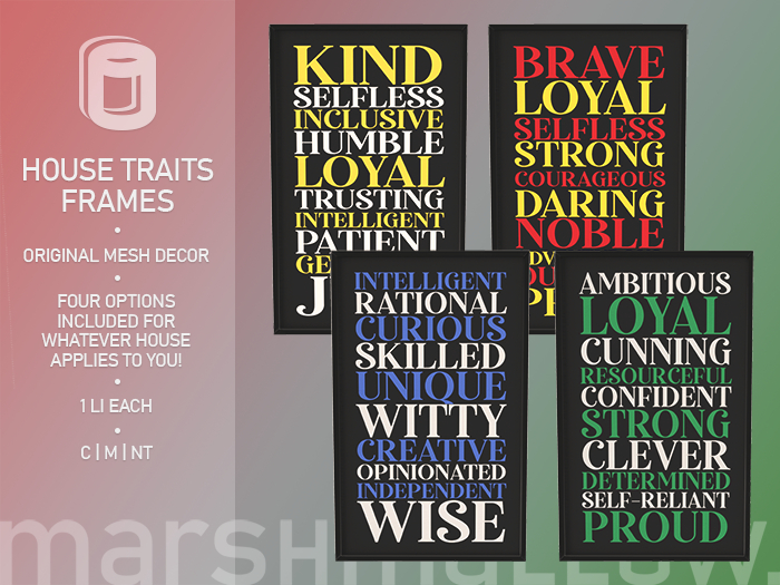 marshmallow. House Traits Frames