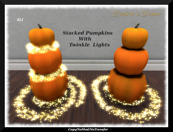 ::::Desiree's Desire:::: Stack Of Pumpkins with Lights