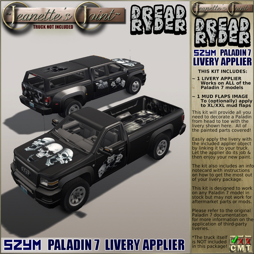 ~JJ~ SZYM Paladin 7 Livery Applier (Dread Ryder)