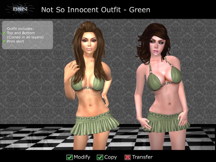 BSN Not So Innocent Outfit - Green