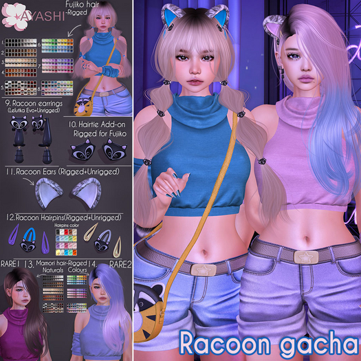 [^.^Ayashi^.^] Racoon gacha-Fatpack