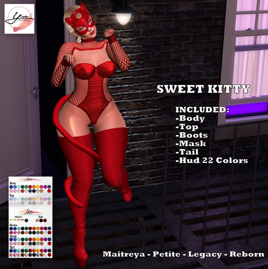 ..YIA.. Sweet Kitty Outfit 22 Colors Fatpack