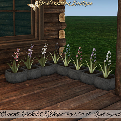 DPB Cement Orchids R Shape - Charcoal
