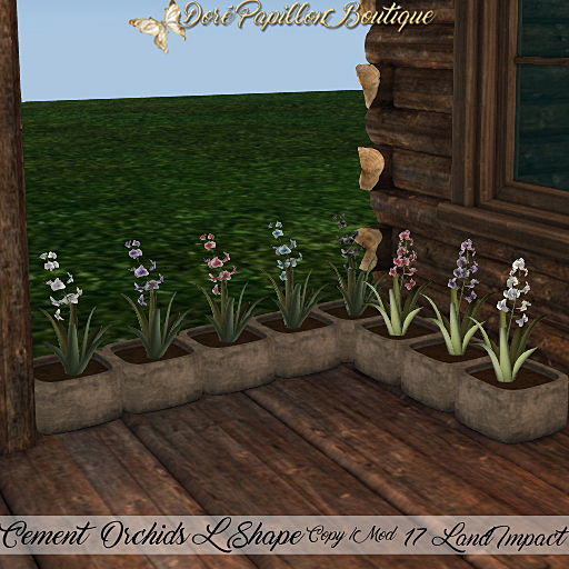 DPB Cement Orchids L Shape - Brown